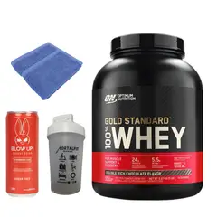 Optimum Nutrition - GOLD STANDARD WHEY 5LB CHOCOLATE + regalos