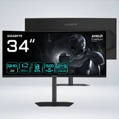 GIGABYTE - MONITOR GS34WQCA CURVO WIDE QHD 34 " 120hz 1ms 1500R HDR10 AMDfreesync