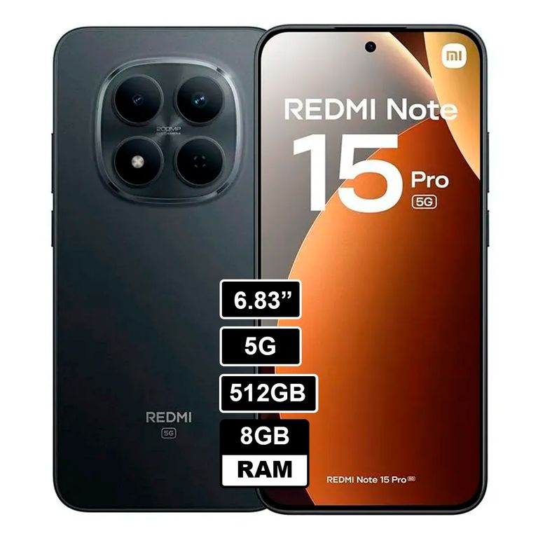 SMARTPHONE REDMI NOTE 15 PRO 5G 8GB 512GB NEGRO