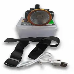 CAFINI - Linterna Frontal Minera 55W Recargable USB-C - Ultra Brillo