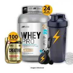 LEVEL PRO - Proteína Whey pro de 1kg Vainilla + Creatina 250gr + regalos