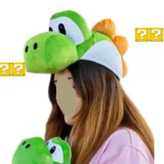 GENERICO - Gorro Yoshi Verde Peluche - Niños y Adutlos