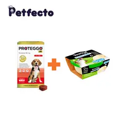 PROTEGGO - ANTIPULGAS PARA PERROS - 3 MESES (>10 – 20 kg.) +1 HELADO CHICKEN AND APPLE