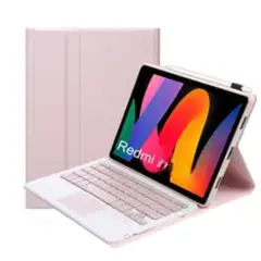 GENERICO - FUNDA SMART COVER CON TECLADO TOUCH PARA REDMI PAD SE/PAD 2 11" ROSA