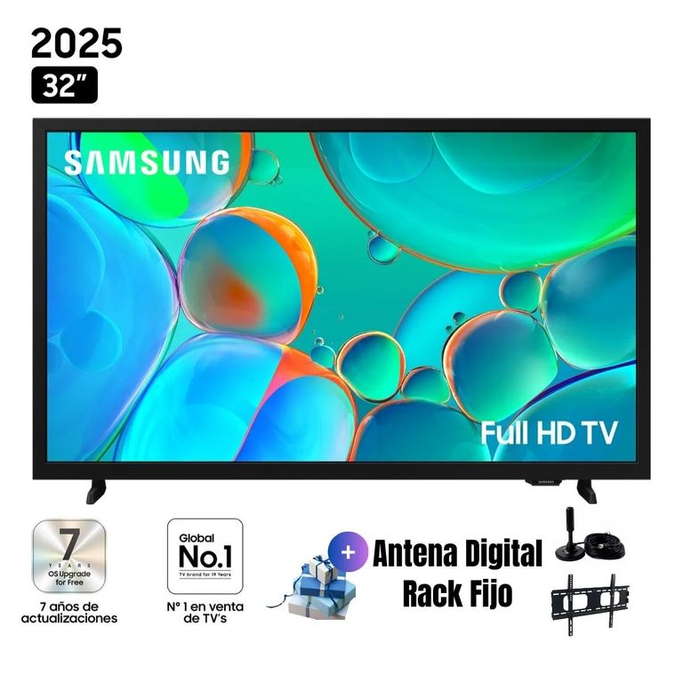 Televisor 32'' LED HD Smart TV UN32H5000FGXPE Tizen 2025 + ANT + RACK FIJO