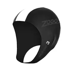 ZOGGS - Gorro de Natación de Neopreno Negro y Blanco - SM