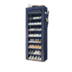 GENERICO - Zapatero Organizador 9 Niveles Con Funda De Tela Color Azul