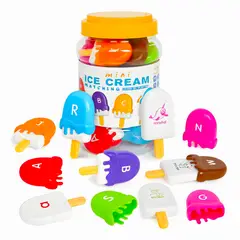 GENERICO - Juego Didáctico Abecedario ABC Helados Encajables