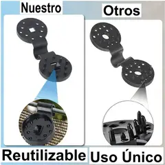 GENERICO - Pack x50 Clips Sujetadores para Malla Raschel y Arpillera. 7.3x2.7 cm