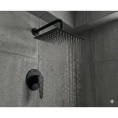 GENERICO - DUCHA ESPAÑOLA 15x15cm + LLAVE DE DUCHA COMPLETA AGUA FRIA