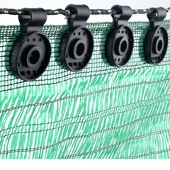 GENERICO - Pack x50 Clips Sujetadores para Malla Raschel y Arpillera. -10x3.7 cm