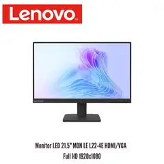 LENOVO - Monitor LED 21.5 MON LE L22-4E HDMIVGA - Full HD 1920x1080 - Panel IPS