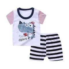 GENERICO - Conjunto para Niño Dinosaurio Conjunto Completo Infantil Verano Fresco