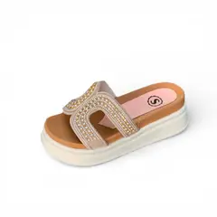 GENERICO - Sandalia Mujer Sueco Cripthos 2086L-50 Alto X5 Color Beige