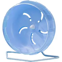 GENERICO - RUEDA PARA HAMSTER ERIZO ACRILICA 25CM BASE DE METAL