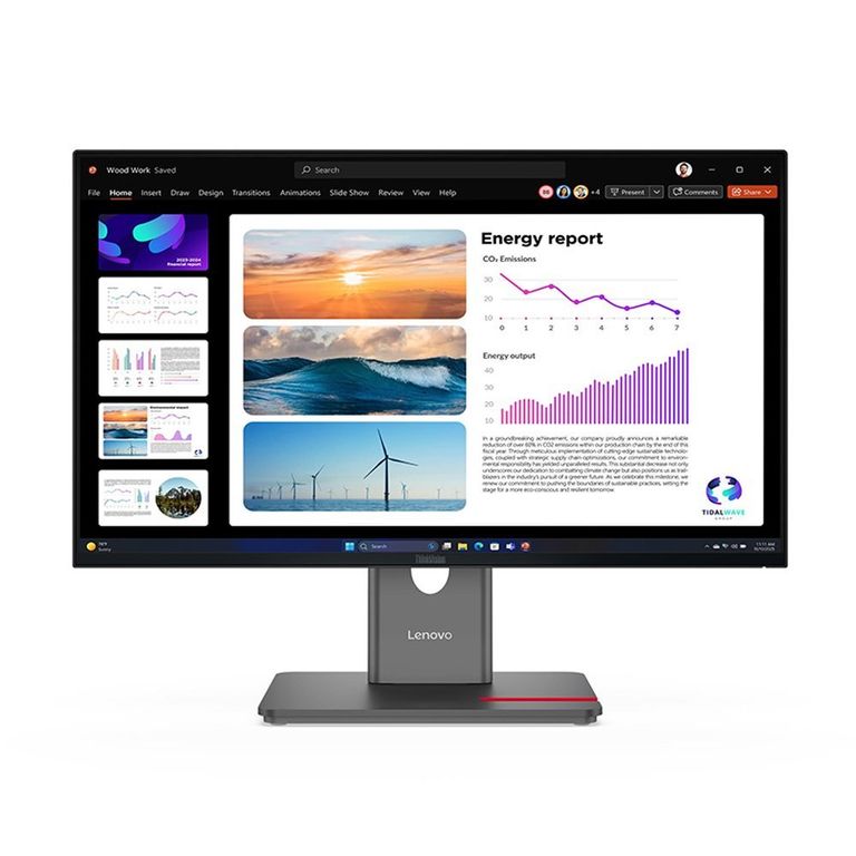 Monitor Thinkvision P24Q-40 64B2Gar1La Resolución Qhd Conectividad Profesional