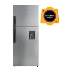 WHIRLPOOL - Refrigeradora 394 Litros Top Mount No Frost Plata