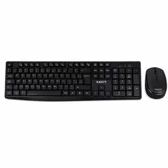 HAVIT - Combo Teclado y Mouse Inalámbrico KB278GCMSP 2.4GHz Negro