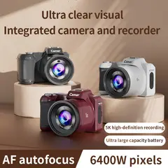 RENVMEXY - Cámara Digital 64MP 5K - Zoom 16x - Estabilizador + 64GB - Para Vlogs y Viajes