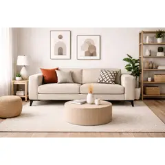 ARTSOFA - Sofá Tres Cuerpos Loft Crudo Antifluido