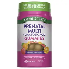 NATURE'S TRUTH - Prenatal Multivitamínico en Gomitas DHA + Ácido Fólico Natures Truth