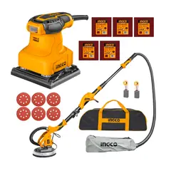 INGCO TOOLS - Lijadora De Pared 1050w + Lijadora Orbital 240w Ingco + Accs