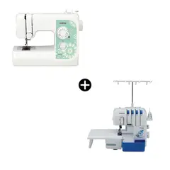 BROTHER - Combo Máquina de Coser JS2135 + Remalladora Overlock 3534DT