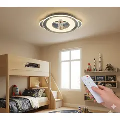 CEMLIGHTING - Lámpara de Techo LED Moon 126W 40cm - 3 Colores de Luz + Control Remoto – Línea Kids