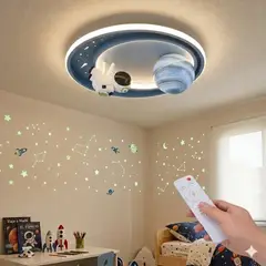 CEMLIGHTING - Lámpara de Techo LED LILO 108W 40cm - 3 Colores de Luz + Control Remoto – Línea Kids