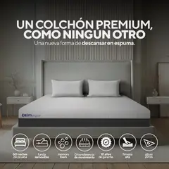CALM - Pack Colchón Original de Memory Foam King + 2 Almohadas Memory Pro