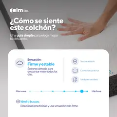CALM - Pack Colchón Lite de Memory Foam 1 Plz + 1 Almohada Memory Cooling