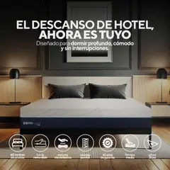 CALM - Pack Colchón Hybrid de Memory Foam 1.5 PLz + 1 Almohada Memory Cooling