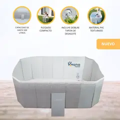 CARESTINO - Piscina Plegable para Niños «CARIBE» Gray