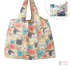 CHIBI CHIBI - Bolsa Portátil Para Paseos Y Viajes - Rosa gatos