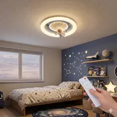 CEMLIGHTING - Lámpara de Techo LED Galaxia 78W 40cm - 3 Colores de Luz + Control Remoto - Línea Kids