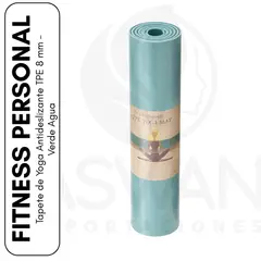 GENERICO - Tapete de Yoga Antideslizante TPE 8 mm Verde Agua