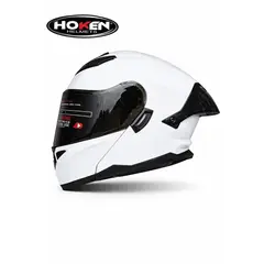 GENERICO - CASCO HOKEN FF-916 BLANCO CON VISOR OSCURO ¨ORIGINAL®¨