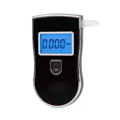 GENERICO - Alcoholímetro Digital AT818 Policial Profesional con Boquillas - Negro