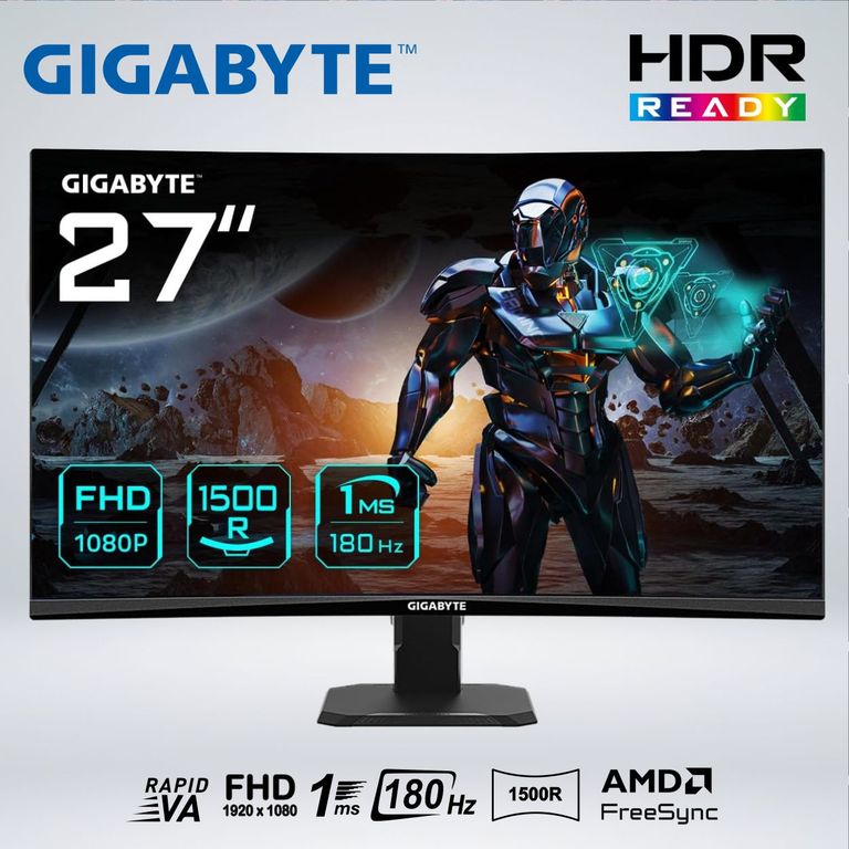 MONITOR GS27FC GAMER CURVO FULL HD 27 " VA 180hz 1ms HDR AMDfreesync