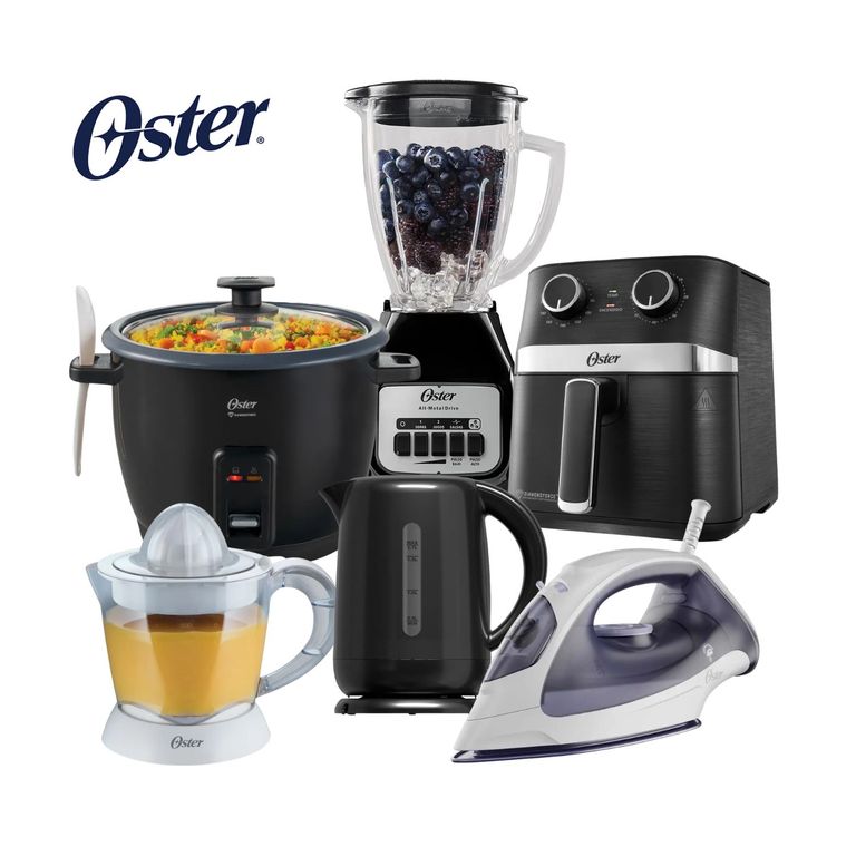Combo Licuadora + Olla Arrocera 1.8 LT + Freidora + Hervidor + Plancha + Citrico