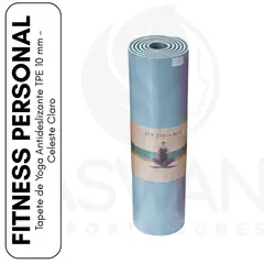 GENERICO - Mat de Yoga Fitness 10 mm Celeste Claro