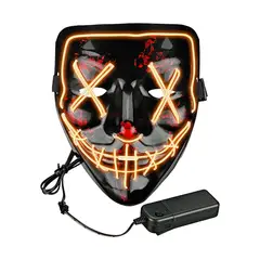 GENERICO - Máscara De La Purga Halloween Terror LED - Naranja