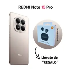 XIAOMI - CELULAR REDMI NOTE 15 PRO 4G 8GB RAM 256GB GRIS TITANIO + AUDÍFONOS REDMI BUDS 6 PLAY DE REGALO