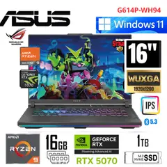 ASUS - Laptop Gamer ROG STRIX G16 Ryzen 9-8940HX 16GB RAM 1TB SSD RTX5070-8GB 16FHD+ 165HZ G614P-WH94