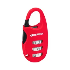 HERMEX - Candado Maleta Mochila con Clave CMA-3C