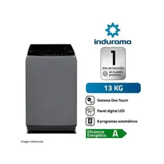 INDURAMA - Lavadora 13 kg Carga Superior LRI-13DGR Gris Oscuro