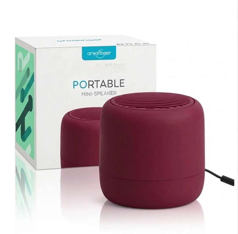 Mini Parlante Bluetooth Con Cargador V8 USB Micro SD Color Rojo