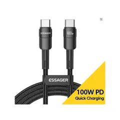ESSAGER - Cable de Carga Rápida USB-C a USB-C 100w de 2m