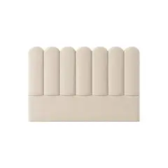 MUEBLES MACRUMO - Cabecera Ginebra hasta el piso - Queen - Beige claro