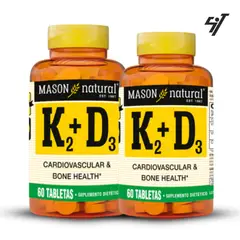 MASON - Vitamina K2 + D3 60 Tabletas Pack x2